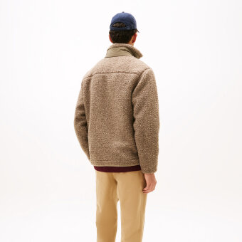 Tommy Hilfiger  - Tommy Hilfiger - TH Teddy Fleece Zip Through | Fleecetrøje Coastal Taupe