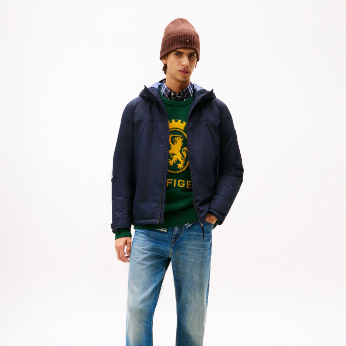 Tommy Hilfiger  - Tommy Hilfiger - TH tech hooded short parka | Vindjakke Desert Sky