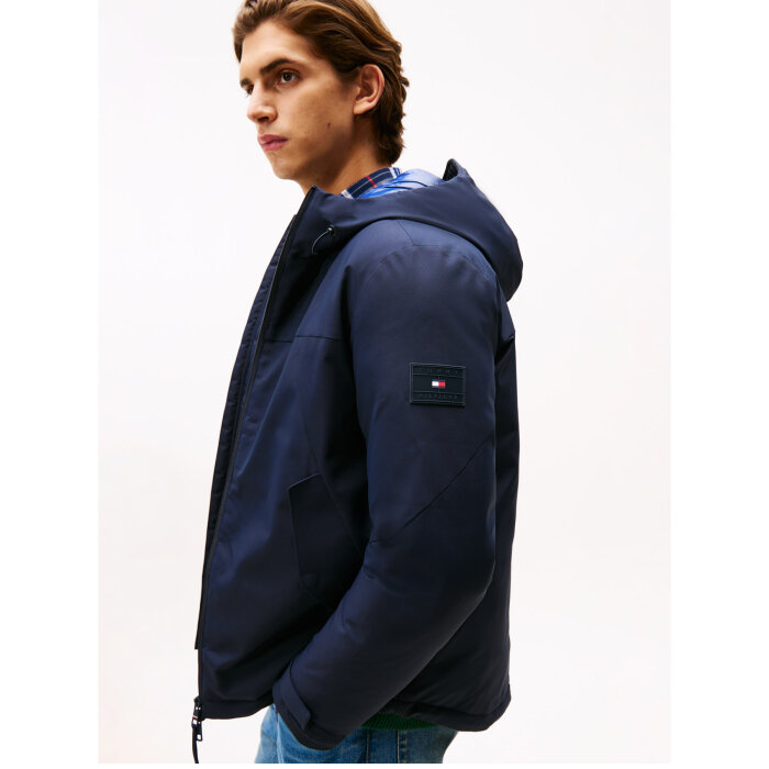Tommy Hilfiger  - Tommy Hilfiger - TH tech hooded short parka | Vindjakke Desert Sky