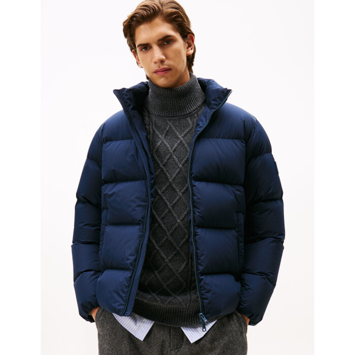 Tommy Hilfiger  - Tommy Hilfiger - Down stand puffer jacket | Vindjakke Desert Sky
