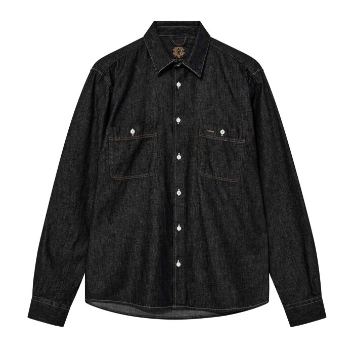 Mos Mosh Gallery - Mos Mosh - MMGGibson denim shirt | Skjorte Dark Blue Denim