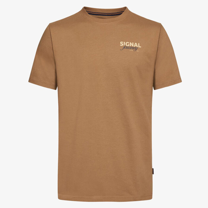 Signal - Signal - Dean chest print tee | T-shirt Brown Otter