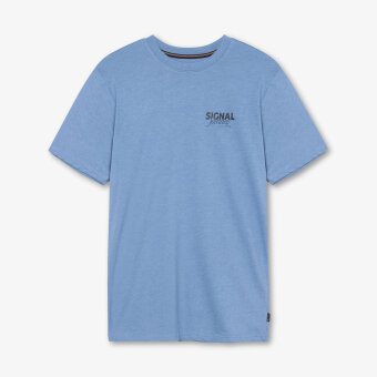 Signal - Signal - Dean chest print tee | T-shirt Calm Blue Mel.