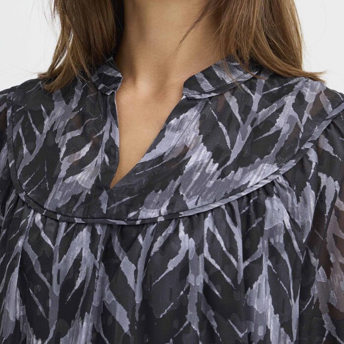 Pulz Jeans ( Dame )  - PULZ - PZANN BLOUSE | SKJORTE BLACK BEAUTY