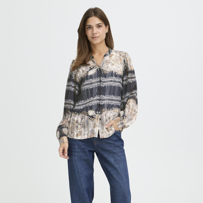 Pulz Jeans ( Dame )  - PULZ - PZVANYA SHIRT | SKJORTE BLACK BEAUTY