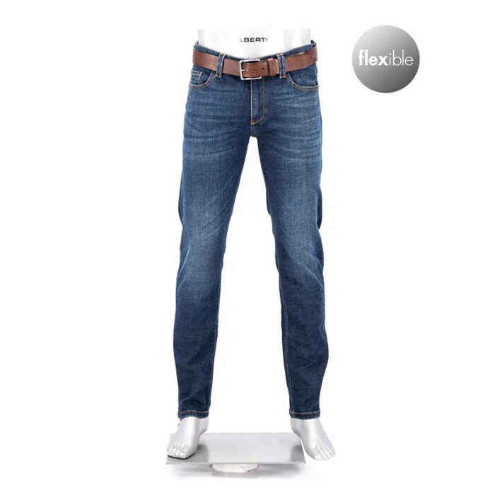 Alberto - Alberto  - Pipe Premium T400 overdyed denim | Jeans 1861 848 Blue