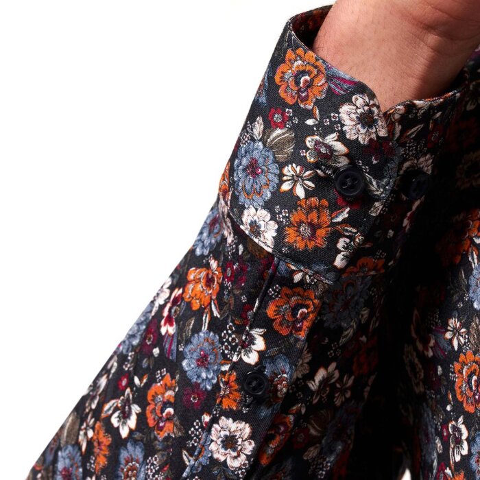 Desoto - Desoto - 69128-3 316 | Jersey Skjorte Blue Orange Bloomi