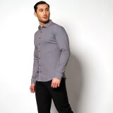 Desoto - Desoto - 68128-3 161 | Jersey Skjorte Denim Brown Cubes