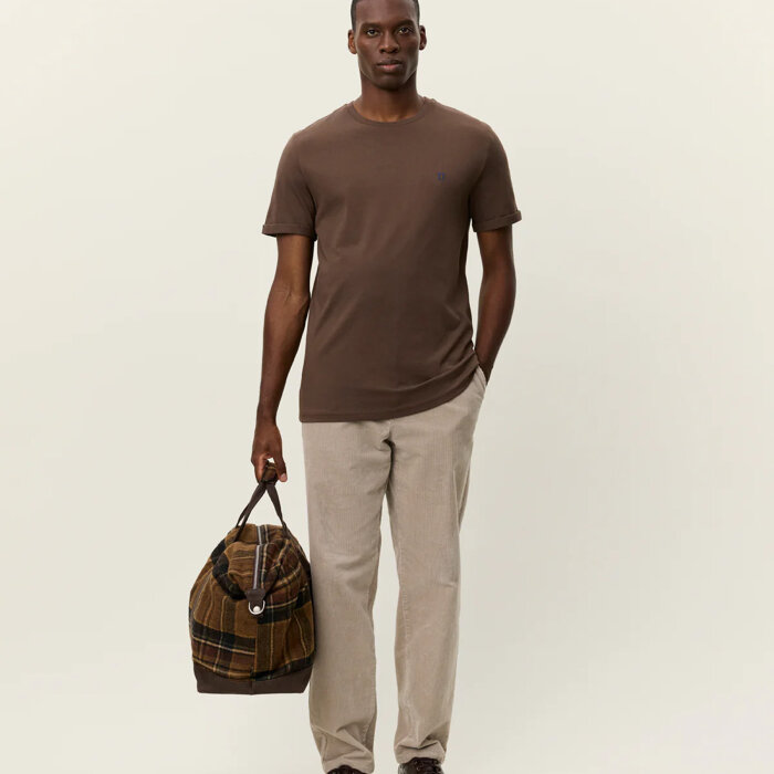 LES DEUX - Les Deux - Nørregaard cont. tee | T-shirt Slate Brown