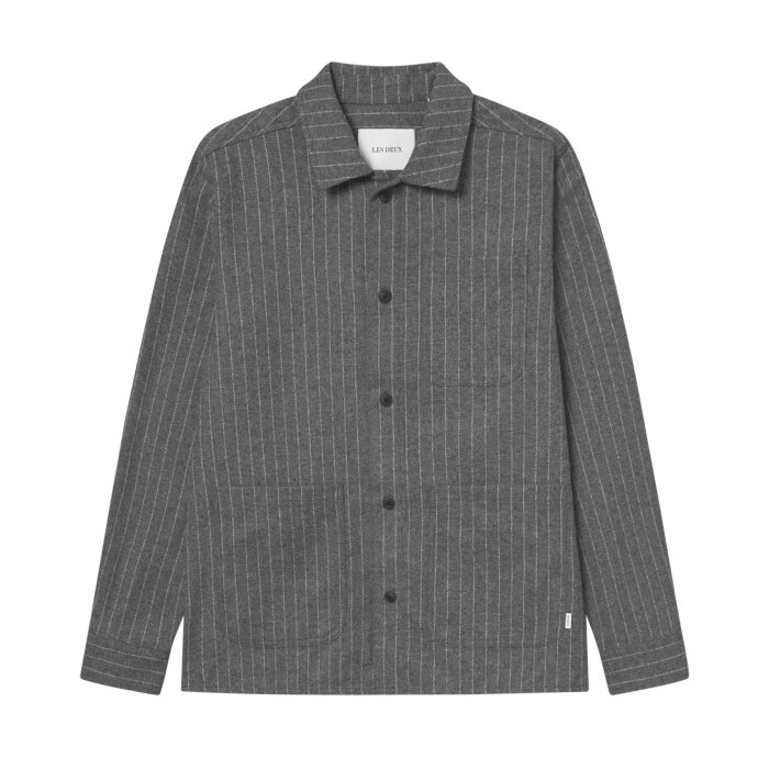 LES DEUX - Les Deux - Layton | Overshirt Grey Melange