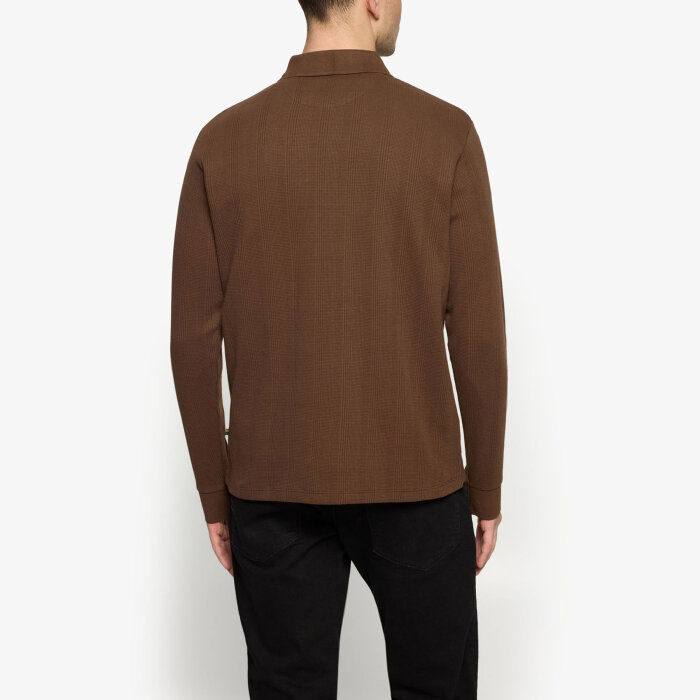 Signal - Signal - Pitt structured zip polo | polo T-shirt Cocoa Brown