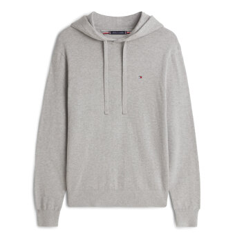 Tommy Hilfiger  - Tommy Hilfiger - Essential cotton hoody | Strik Grey Heather