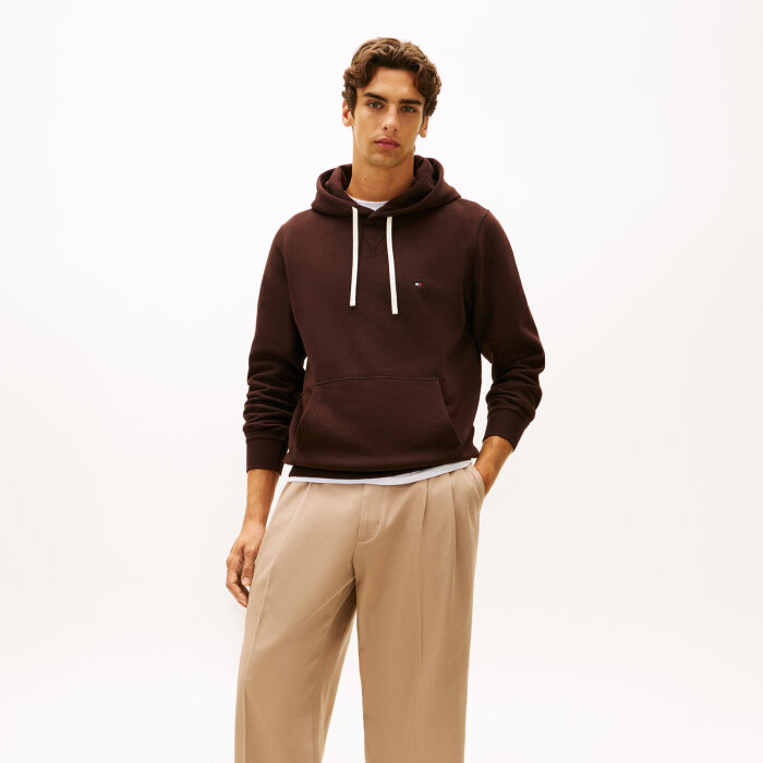 Tommy Hilfiger  - Tommy Hilfiger - Seasonal fleece hoody | Sweatshirt Chocolate 