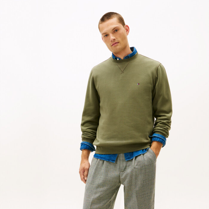 Tommy Hilfiger  - Tommy Hilfiger - Seasonal fleece crew neck | Sweatshirt Battle Green