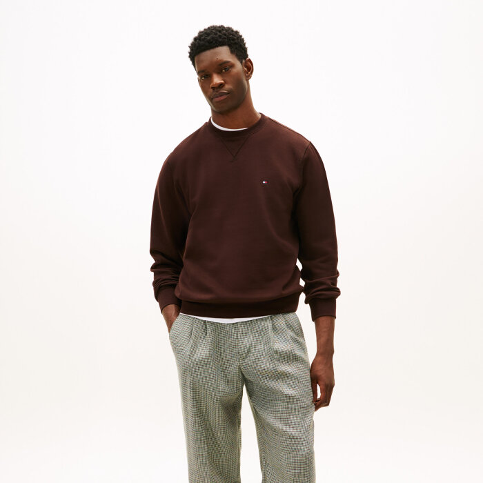 Tommy Hilfiger  - Tommy Hilfiger - Seasonal fleece crew neck | Sweatshirt Chocolate