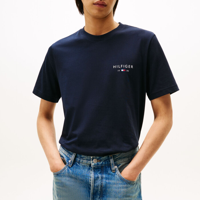Tommy Hilfiger  - Tommy Hilfiger -  Brand love small TH tee | T-shirt Desert Sky