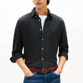 Tommy Hilfiger  - Tommy Hilfiger - Knit pique shirt | Skjorte Black