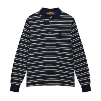 Mos Mosh Gallery - Mos Mosh - MMGHappe LS Polo Tee | Polo T-shirt Total Eclipse