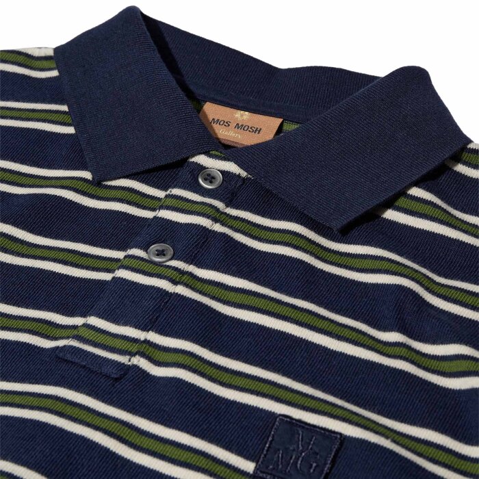 Mos Mosh Gallery - Mos Mosh - MMGHappe LS Polo Tee | Polo T-shirt Total Eclipse