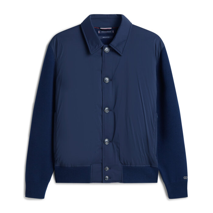 Tommy Hilfiger  - Tommy Hilfiger - Mix media jacket | Jakke Dark Night Navy