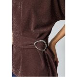 Sisters Point ( Dame ) - SISTERS POINT - GELIA-TOP1 | T-SHIRT CHOCOLATE/SILVER