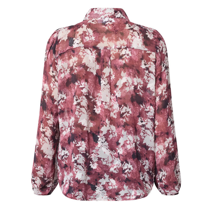 Sisters Point ( Dame ) - SISTERS POINT - EBBEY-SH90 | SKJORTE BORDEAUX FLOWER