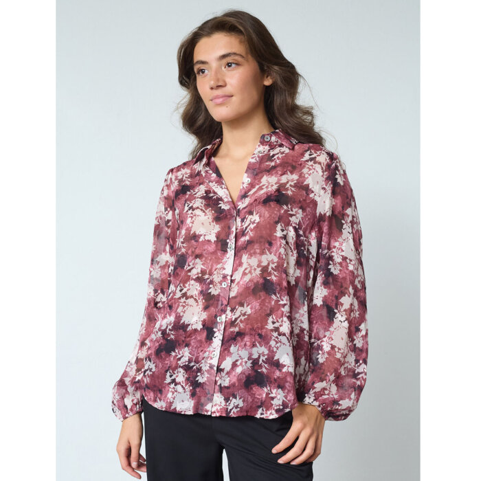 Sisters Point ( Dame ) - SISTERS POINT - EBBEY-SH90 | SKJORTE BORDEAUX FLOWER