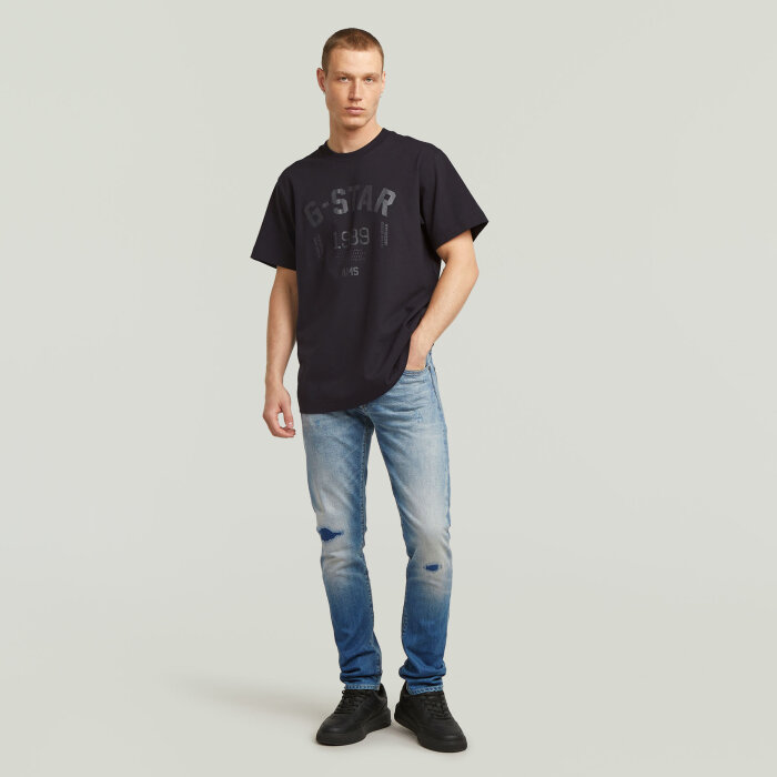 G-Star - G-Star - Cracked loose tee | T-shirt Dk Black