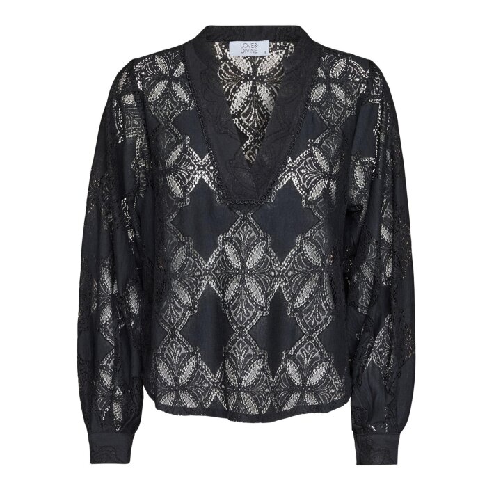 Love&Divine - Love1307 - Skjorte 000 Black til herrer - str. M