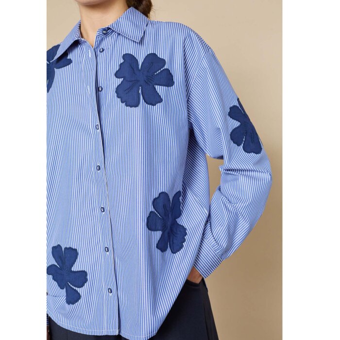 Love&divine ( Dame ) - LOVE&DIVINE - LOVE1499 | SKJORTE BLUE FLOWER