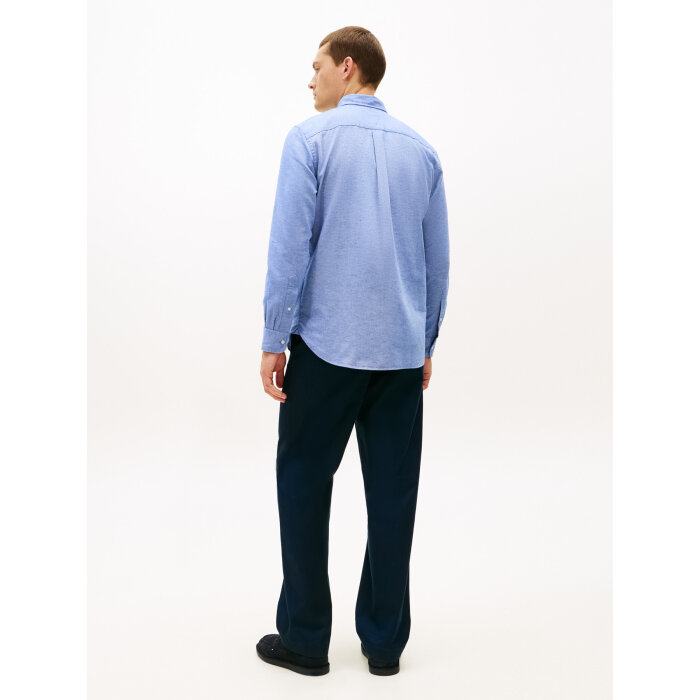 Tommy Hilfiger  - Tommy Hilfiger - Brushed linen twill shirt | Skjorte Bold Blue