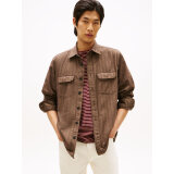 Tommy Hilfiger - Tommy Hilfiger - Herringbone shirt | Skjorte Legacy Brown Tommy Hilfiger - Tommy Hilfiger - Herringbone shirt | Skjorte Legacy Brown