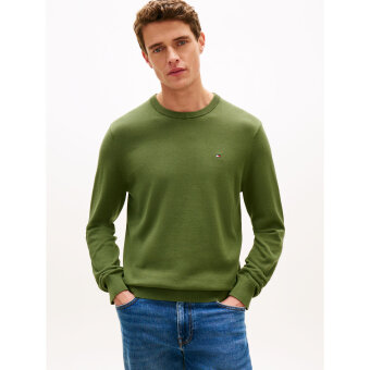 Tommy Hilfiger  - Tommy Hilfiger - Essential cotton crew neck | Strik Mountain Pine