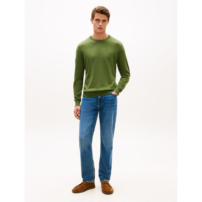 Tommy Hilfiger  - Tommy Hilfiger - Essential cotton crew neck | Strik Mountain Pine