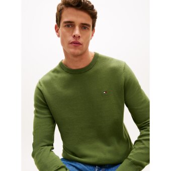 Tommy Hilfiger  - Tommy Hilfiger - Essential cotton crew neck | Strik Mountain Pine