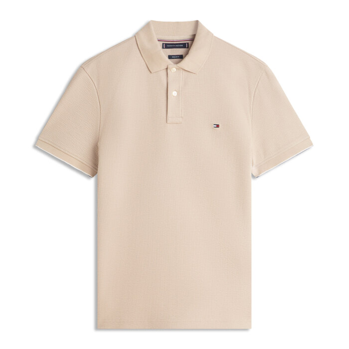 Tommy Hilfiger  - Tommy Hilfiger - Seersucker polo | polo T-shirt Sandalwood