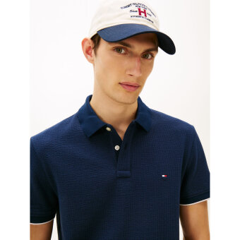 Tommy Hilfiger  - Tommy Hilfiger - Seersucker polo | Polo T-shirt Dark Night Navy