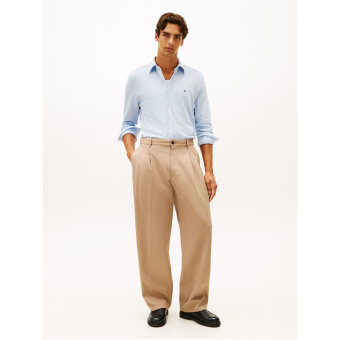 Tommy Hilfiger  - Tommy Hilfiger - Knit pique shirt | Skjorte Light Blue Heat