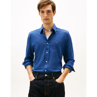 Tommy Hilfiger  - Tommy Hilfiger - Knit pique shirt | Skjorte Indigo Heather 
