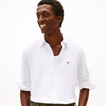 Tommy Hilfiger  - Tommy Hilfiger - Knit pique shirt | Skjorte White
