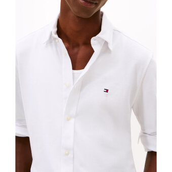 Tommy Hilfiger  - Tommy Hilfiger - Knit pique shirt | Skjorte White