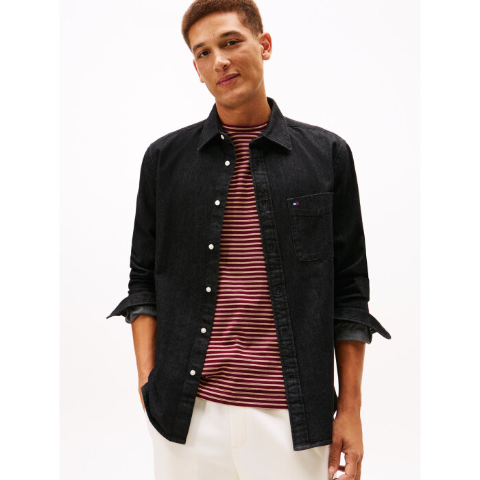 Tommy Hilfiger  - Tommy Hilfiger - Denim RF shirt | Skjorte Black Denim