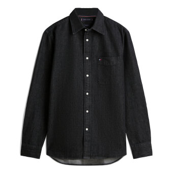 Tommy Hilfiger  - Tommy Hilfiger - Denim RF shirt | Skjorte Black Denim