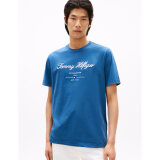 Tommy Hilfiger - Tommy Hilfiger - Script logo tee | T-shirt Aegean Sea Tommy Hilfiger - Tommy Hilfiger - Script logo tee | T-shirt Aegean Sea
