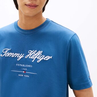 Tommy Hilfiger  - Tommy Hilfiger - Script logo tee | T-shirt Aegean Sea