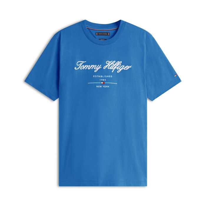 Tommy Hilfiger  - Tommy Hilfiger - Script logo tee | T-shirt Aegean Sea