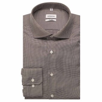 Seidensticker - Seidensticker - 845657 27 | Shaped Fit Skjorte Dark Brown 