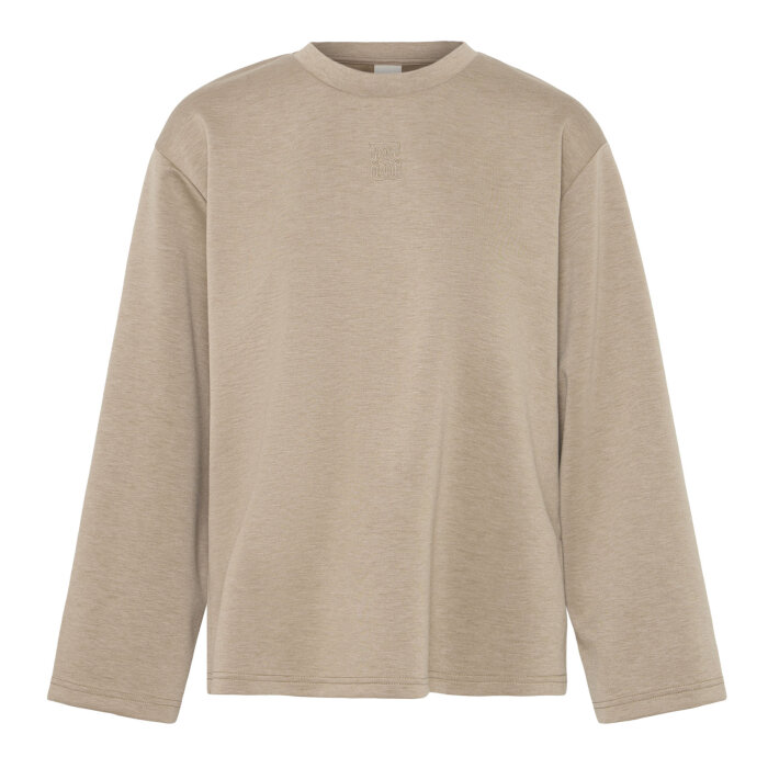 ICHI ( Dame ) - ICHI - IHCOZY LS | T-SHIRT SEPIA TINT M