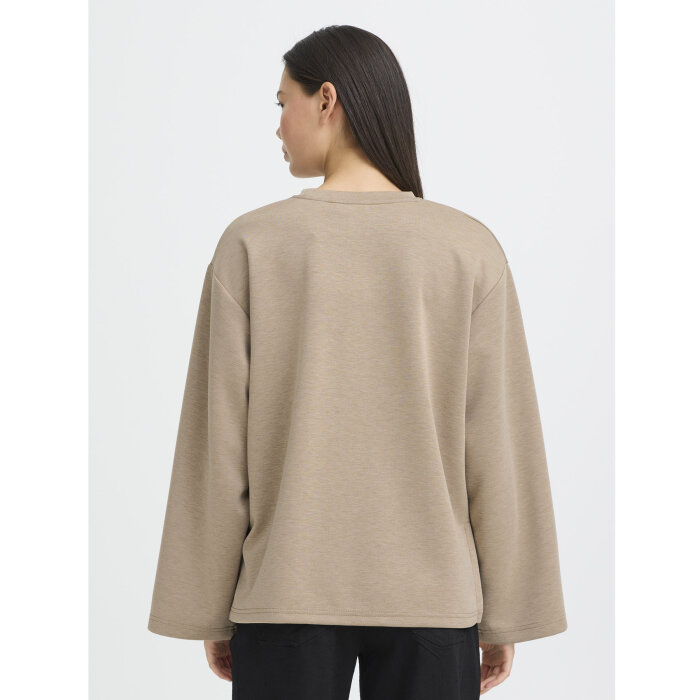 ICHI ( Dame ) - ICHI - IHCOZY LS | T-SHIRT SEPIA TINT M