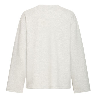 ICHI ( Dame ) - ICHI - IHCOZY LS | T-SHIRT LIGHT GREY MEL